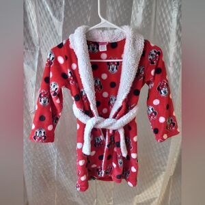 Disney Junior Minnie Mouse Robe Size 4T/5T